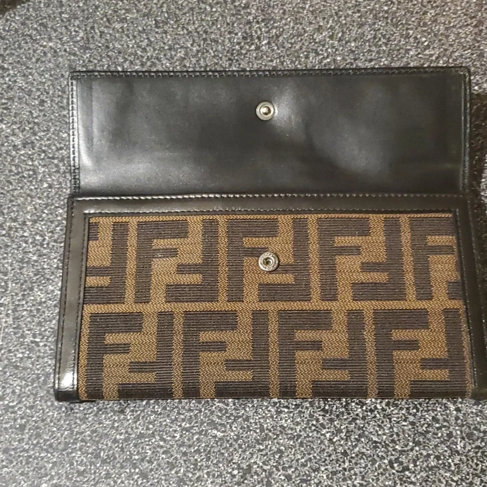 Fendi Zucca Monogram Flap Long Wallet